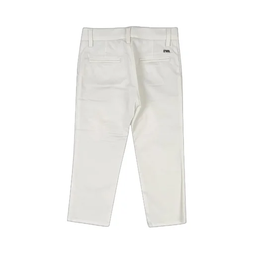 Emporio Armani Kids Logo Embroidered Chino Trousers
