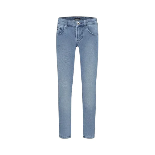 Emporio Armani Kids Logo Plaque Straight Leg Jeans