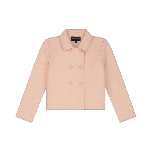 Emporio Armani Kids Quilted Jersey Double-Breasted Jacket