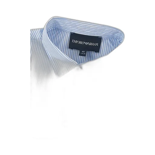 Emporio Armani Kids Striped Curved Hem Shirt