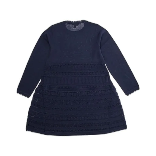 Emporio Armani Kids Lace Knit Crewneck Dress