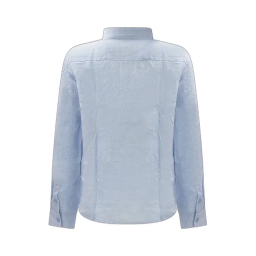 Emporio Armani Kids Logo Embroidered Buttoned Shirt