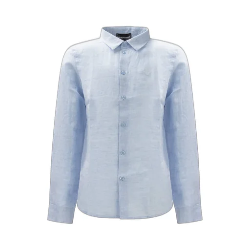 Emporio Armani Kids Logo Embroidered Buttoned Shirt