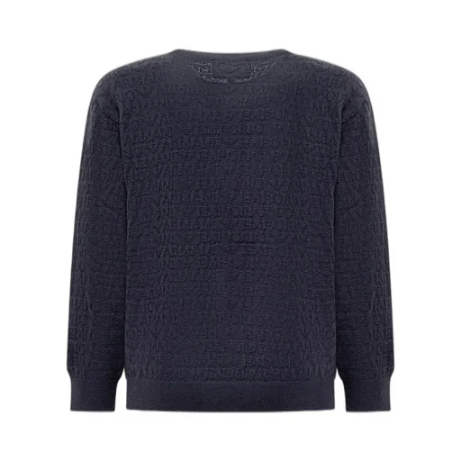 Emporio Armani Kids Logo Intarsia Crewneck Knitted Jumper