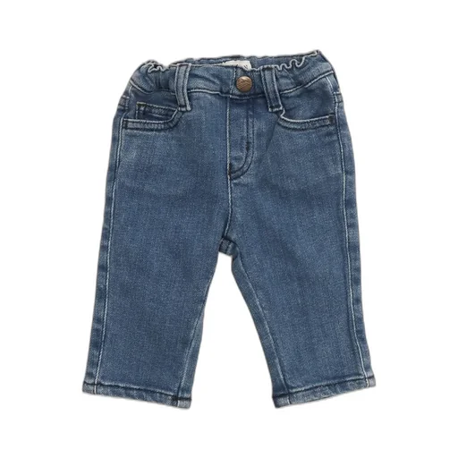 Emporio Armani Kids Logo Plaque Slim Cut Jeans