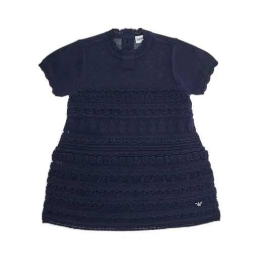 Emporio Armani Kids Micro Ruffles Knit Dress