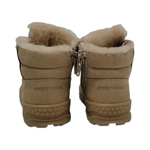Emporio Armani Kids Padded Lace-Up Boots