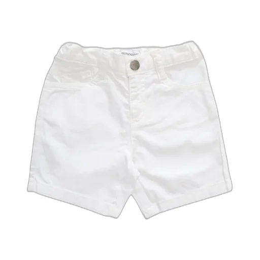 Emporio Armani Kids Logo Plaque Denim Shorts
