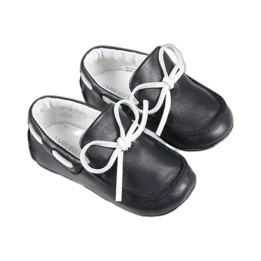 Emporio Armani Kids Bow-Embellished Slip-On Crib Shoes