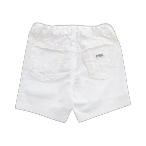Emporio Armani Kids Logo Plaque Denim Shorts