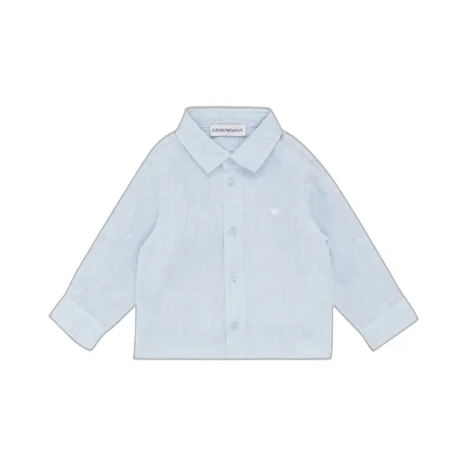 Emporio Armani Kids Logo Embroidered Buttoned Shirt