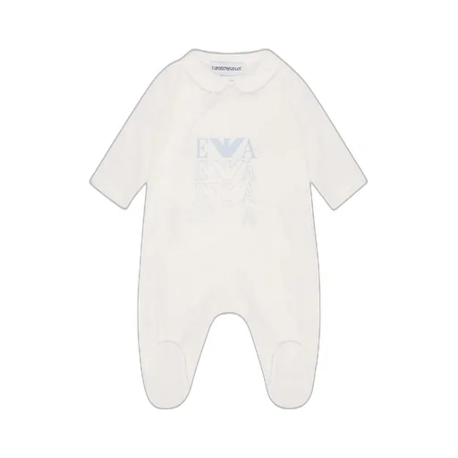 Emporio Armani Kids Logo Printed Drop Crotch Pajamas
