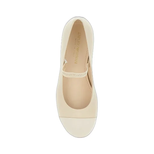 Emporio Armani Kids Logo Strap Ballerina Shoes