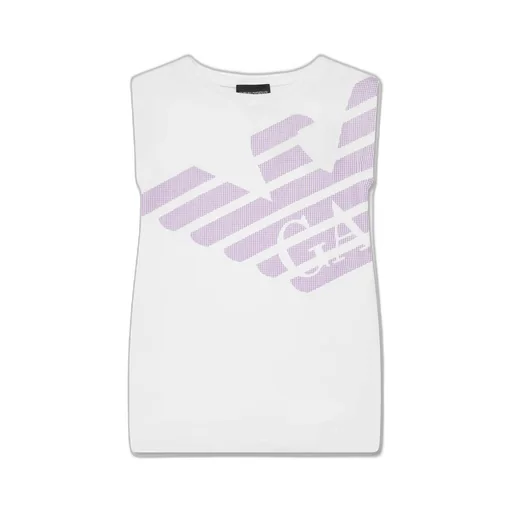 Emporio Armani Kids Logo Printed Crewneck Dress