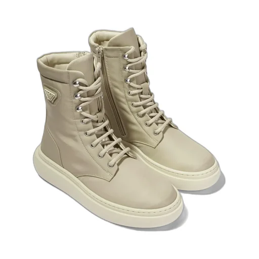 Emporio Armani Kids Logo Plaque Lace-Up Boots