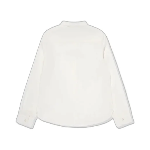 Emporio Armani Kids Logo Jacquard Curved Hem Shirt