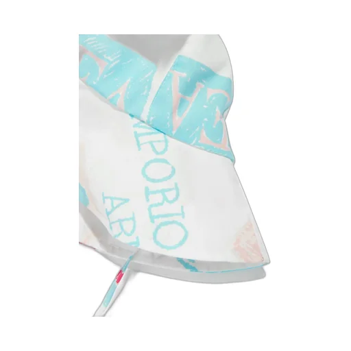 Emporio Armani Kids All-Over Logo Printed Lanyard Hat