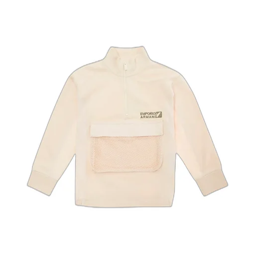 Emporio Armani Kids Logo-Embroidered Mock Neck Sweatshirt