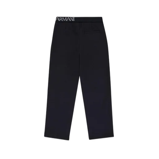 Emporio Armani Kids High Waist Straight Leg Pants