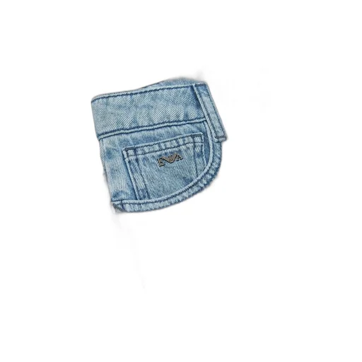 Emporio Armani Kids Logo Plaque Tapered Leg Jeans