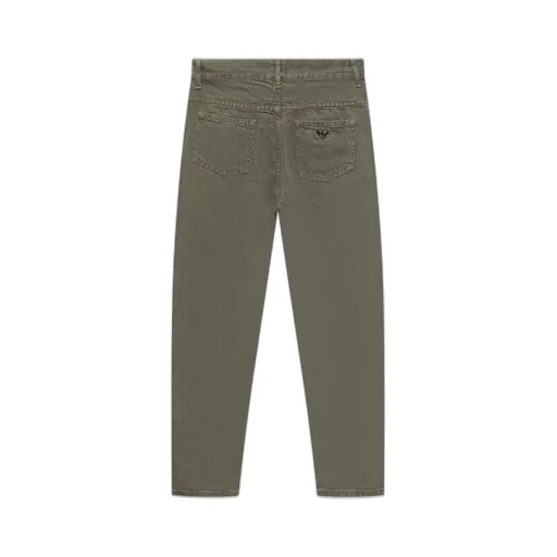 Emporio Armani Kids Logo Plaque Tapered Pants