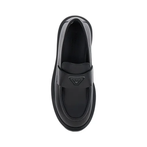 Emporio Armani Kids Logo Plaque Loafers