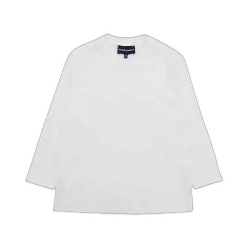 Emporio Armani Kids Logo Embroidered Crewneck T-Shirt