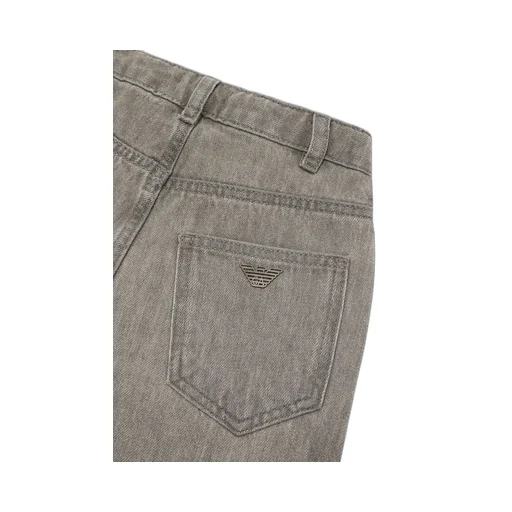 Emporio Armani Kids Logo Plaque Tapered Leg Jeans