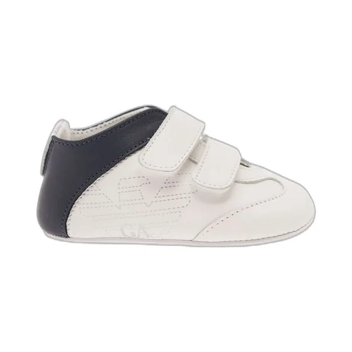 Emporio Armani Kids Logo Printed Velcro Sneakers