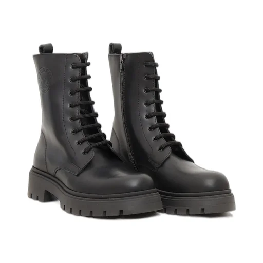 Emporio Armani Kids Round Toe Ankle Boots
