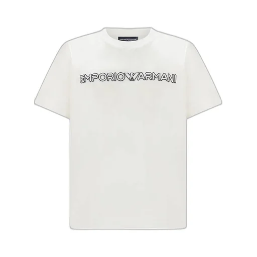 Emporio Armani Kids Logo Embroidered Crewneck T-Shirt