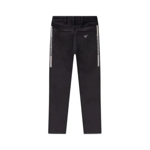 Emporio Armani Kids Logo Tape Straight Leg Jeans