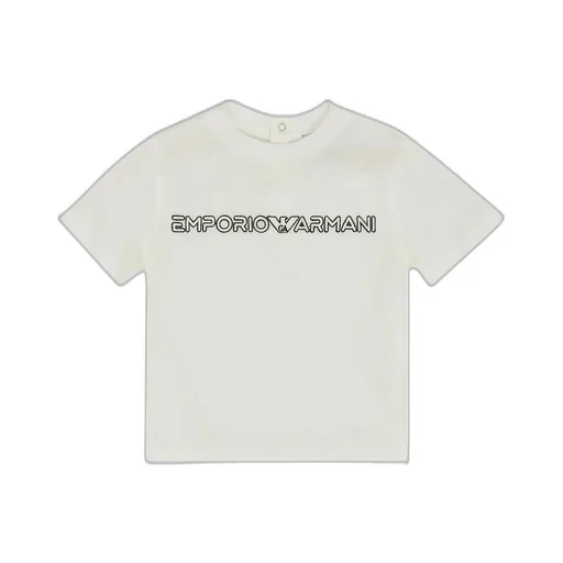 Emporio Armani Kids Logo Embroidered Crewneck T-Shirt