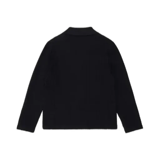 Emporio Armani Kids Logo Embroidered Waffle-Knitted Blazer