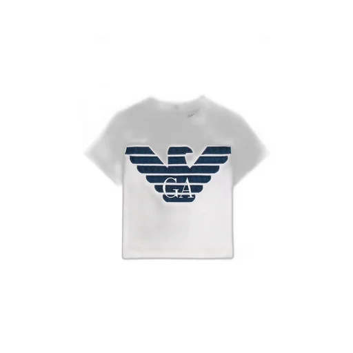 Emporio Armani Kids Logo Embroidered Crewneck T-Shirt