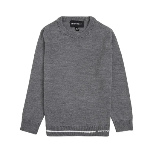 Emporio Armani Kids Logo Intarsia Knitted Jumper