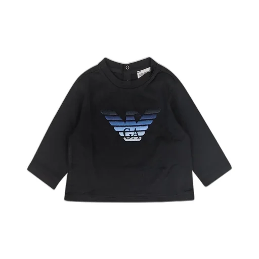 Emporio Armani Kids Logo Embroidered Crewneck T-Shirt