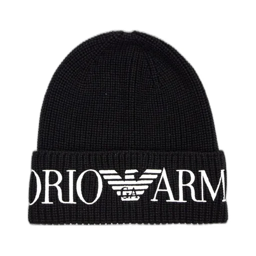 Emporio Armani Kids Logo Embroidered Beanie