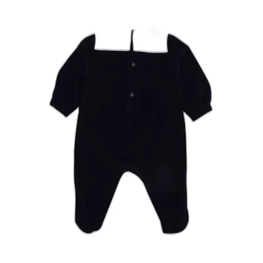 Emporio Armani Kids Logo Embroidered Long-Sleeved Romper