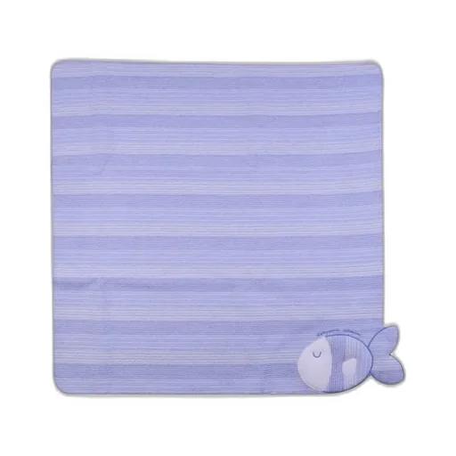 Emporio Armani Kids Fish Shaped Striped Blanket