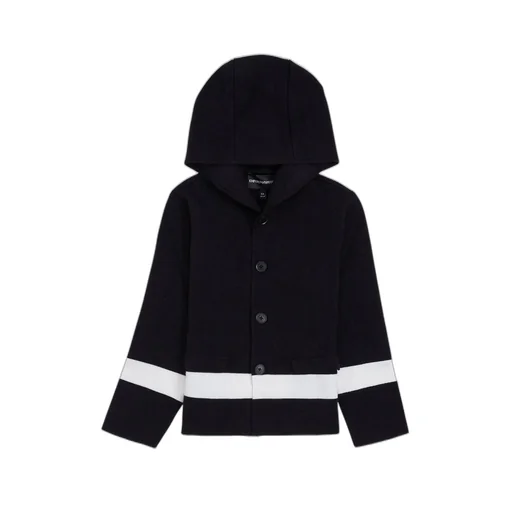 Emporio Armani Kids Buttoned Hooded Jacket