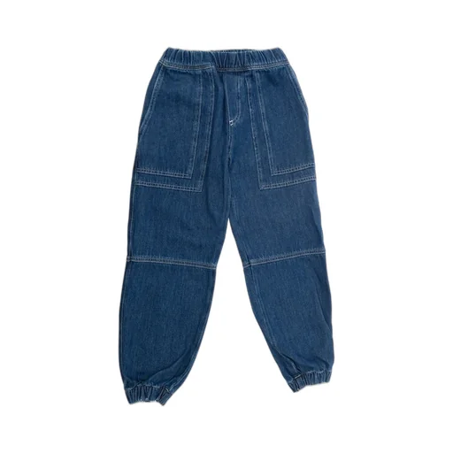 Emporio Armani Kids Logo Plaque Tapered Pants