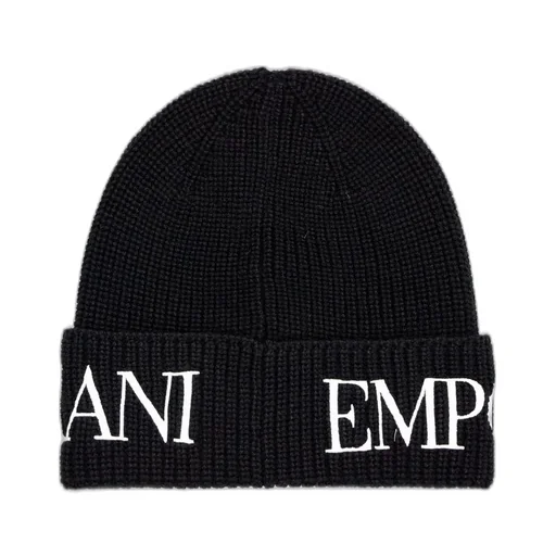 Emporio Armani Kids Logo Embroidered Beanie