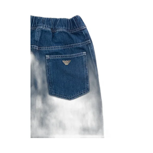 Emporio Armani Kids Logo Plaque Tapered Pants