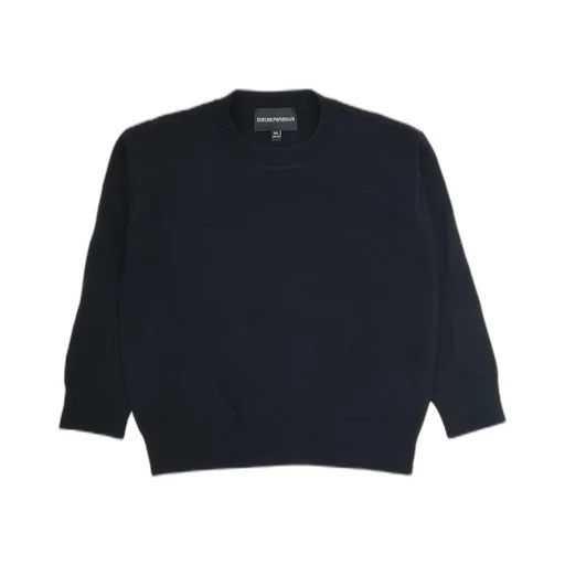 Emporio Armani Kids Stripe Patterned Crewneck Jumper