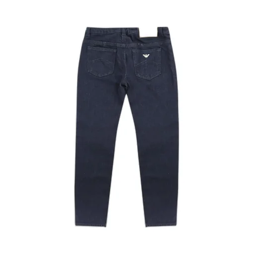 Emporio Armani Kids Logo Patch Straight Leg Jeans
