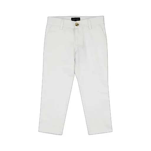 Emporio Armani Kids Logo Embroidered Straight Leg Trousers
