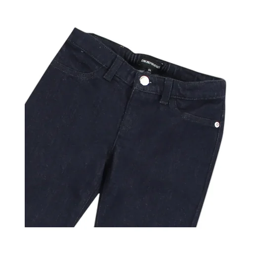 Emporio Armani Kids Logo Patch Straight Leg Jeans