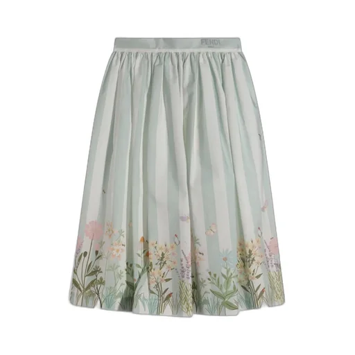 Fendi Kids Floral Printed Midi Skirt