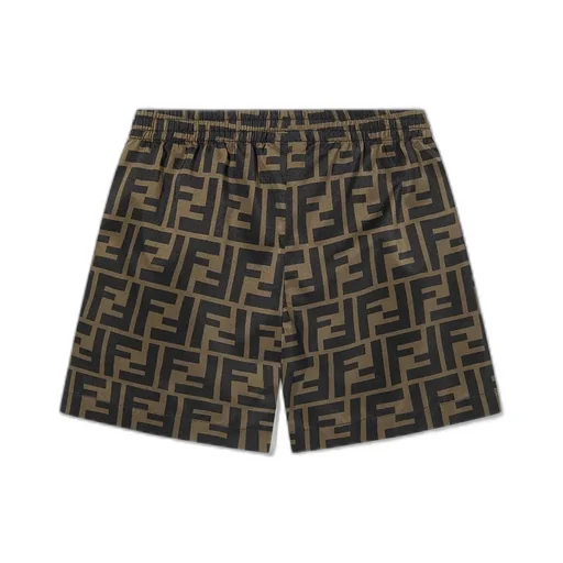 Fendi Kids Ff-Motif Drawstring Swim Shorts